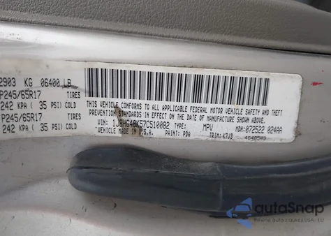 2007 Jeep Commander Sport z USA, uszkodzony, nr VIN 1J8HG48K57C510082